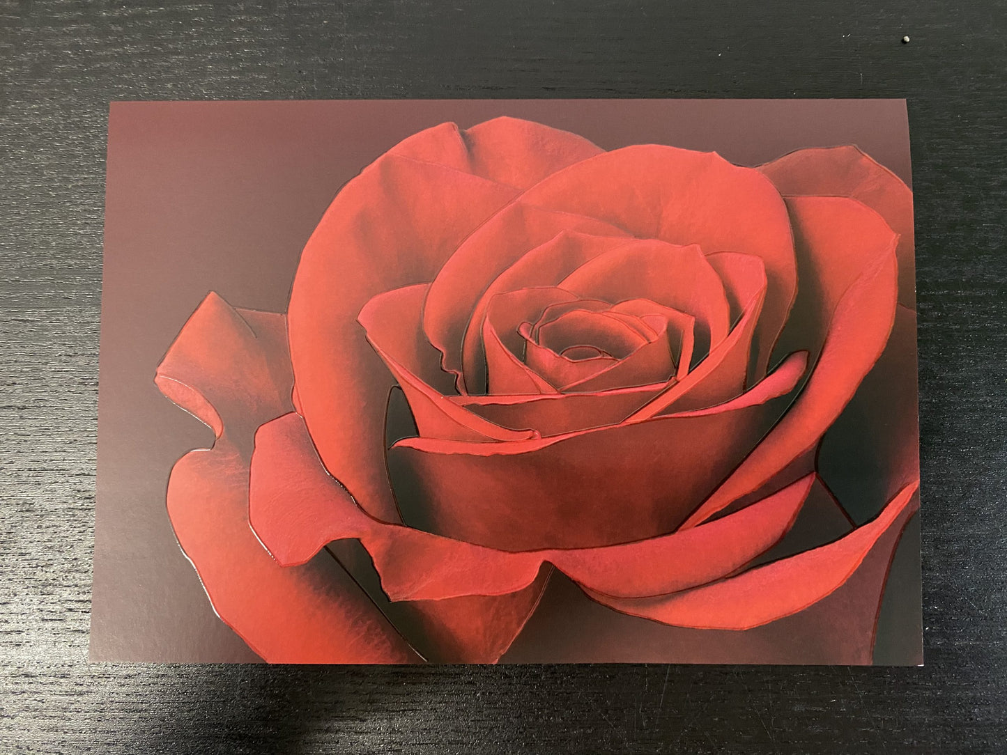 Grußkarte "rote Rose"