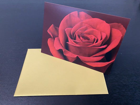 Grußkarte "rote Rose"