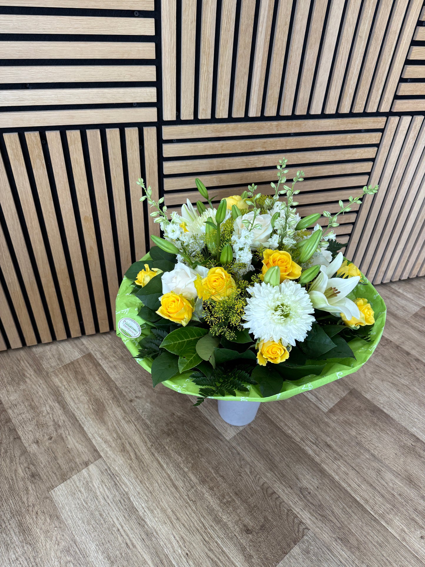 Blumenstrauß in gelb und weiß